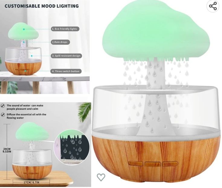 Diffuseur 3 en 1 ,Humidificateur, Diffuseur d'Arômes et Veilleuse