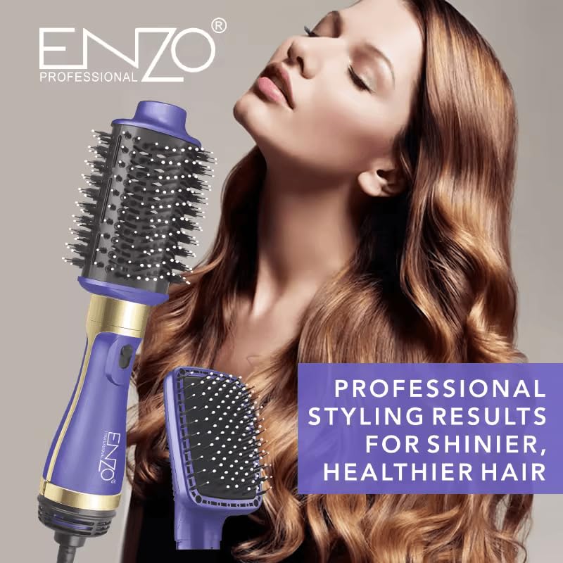 Brosse Sèche-Cheveux &amp; Volumisatrice 2-en-1 | Enzo Pro Signature EN-4128