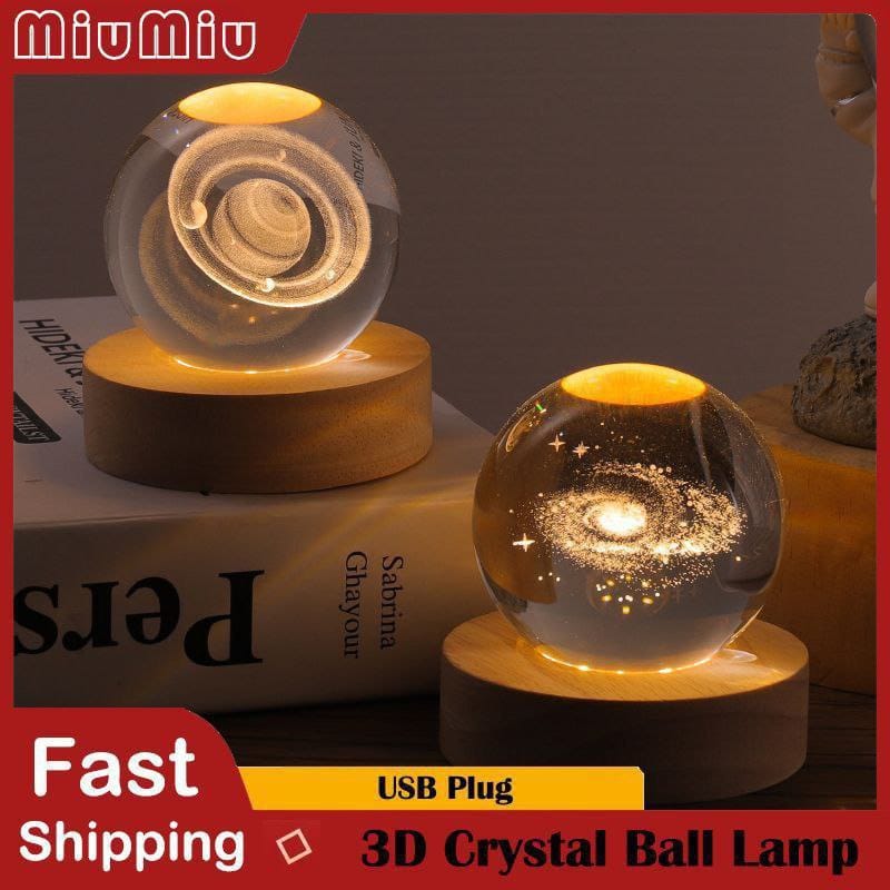 3D Crystal Ball Lamp LED