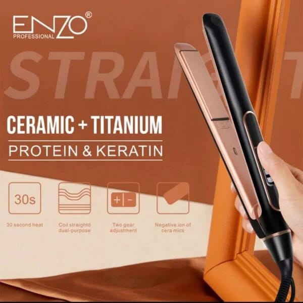Enzo Professional – Lisseur 2 en 1 Straight & Curls