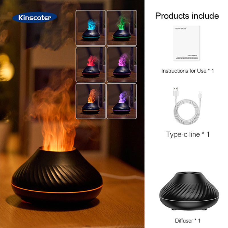 🔥 Diffuseur Flamme 3-en-1 – Humidificateur &Aromathérapie