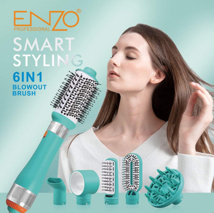 ENZO Professional Brosse Soufflante 6-en-1